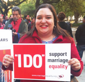 I do: Leo at Marriage Equality rally in Houston.