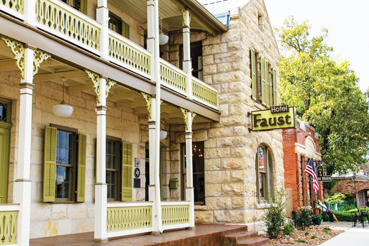 Hotel Faust in the historic town of Comfort, Texas.