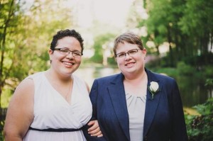 Gwen Castro, left, and Erin Schablik were married May 3, 2013, in Central Park, N.Y. Castro wants to change her last name to Schablik on her driver's license, to match her marriage certificate. Photo: The Tennessean