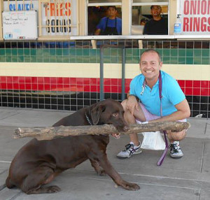 Terren Mares’s dog, Nikki, may be the weight-lifting champ of pooches! Nikki is a ten-year-old chocolate lab and has been carrying this log wherever she goes for the past three years. “The older I get, the stronger she gets!,” Mares says.