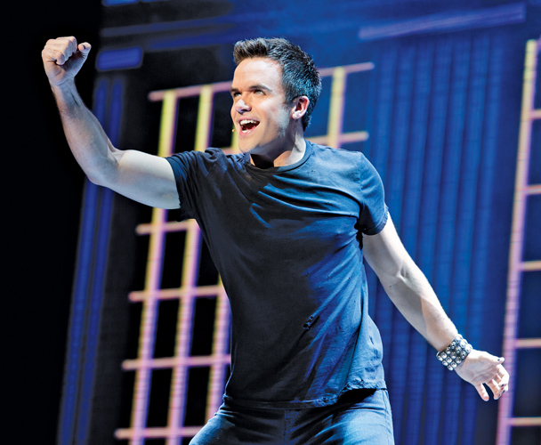 The power of rock: openly gay Brian Justin Crum has the lead role as Galileo in TUTS’s musical We Will Rock You.