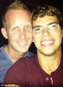 James Douglas (l) and his boyfriend Justin Meyer (r) Photo: Facebook